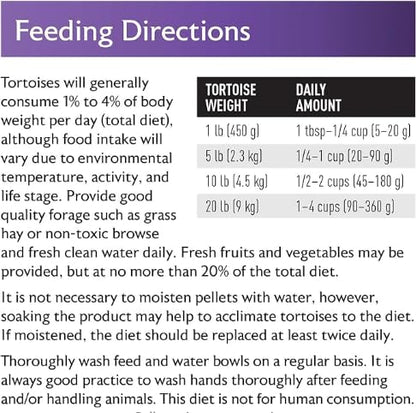 Mazuri | Tortoise Diet | 1.25 Pound (1.25 LB) Bag (Pack of 2) - size: 1.25 Pound (Pack of 2)