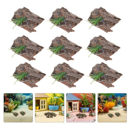 BESPORTBLE 36Pcs Tree Bark for Reptile Terrarium Background - Natural Decorative Bark Pieces for Gecko Chameleon Lizard Enclosure Hideout Climbing Accessory