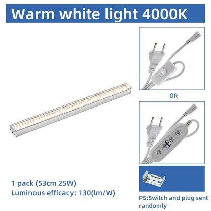 1 pc 53CM 25W LED Plant Grow Light Strips, Free Combination, 4000k Grow Lights for Indoor Plants, Hydroponics Succulent, Plant Shelf