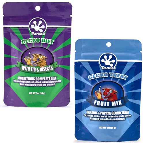 Pangea Gecko Diet Fig & Treat Bundle - 2oz Fig & Insects and Gecko Treat