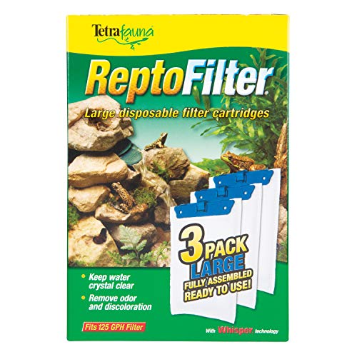 Tetra ReptoFilter Large Filter Cartridges for Terrariums, 3 Count, Fits TetraFauna ReptoFilter 50 gal - size: 3 Count (Pack of 1), style: Large