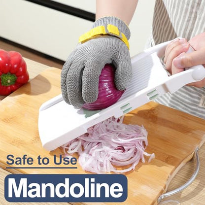 Dowellife ANSI A9 Cut Resistant Glove Food Grade, Stainless Steel Mesh Metal Knife Cutting Glove for Butcher Meat Cutting Oyster Shucking Kitchen Mandoline Chef Slicing Fish Fillet (X-Large) - size: X-Large (Pack of 1)