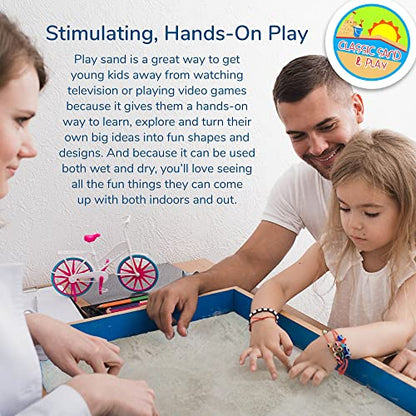 Classic Sand and Play Sand for Sandbox, Table, Therapy, and Outdoor Use, 40 lb. Bag, Natural, Non-Toxic, Wet Castle Building for Creativity and Stimulates Sensory Skills - size: 40 lb
