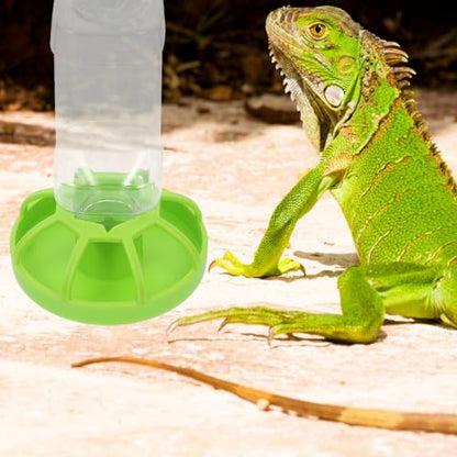 Happyyami 2sets Reptile Water Feeders for Tortoises and Lizards Plastic Water and Food Bowls Enclosure for Easy Drinking and Eating for Small Reptile Pets