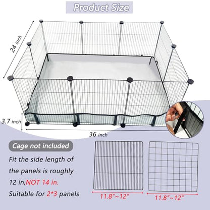 DZWLKJ Guinea Pig Cage Liner Tarp Bottom Waterproof and Washable Base Also for Rabbits, Bunny, Chinchesillas, Hedgehog, Ferrets and Other Small Animals(24x36 inches) - size: C&C 2x3(24x36 inches)