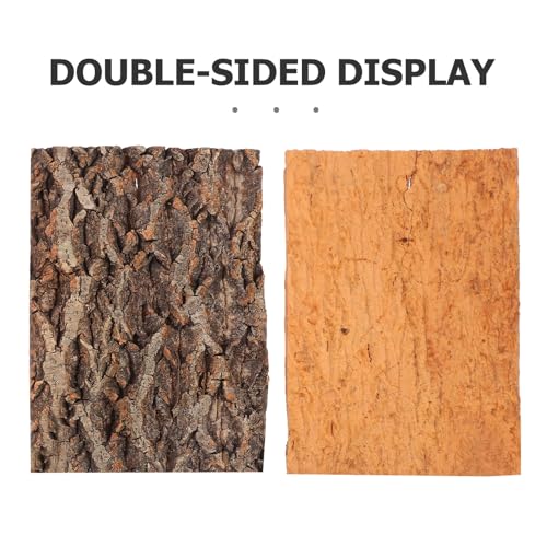 Angoily 2Pcs Natural Reptile Tree Bark Terrarium Decor Climbing Platform for Lizards Gecko Bearded Dragons Turtle Tank Accessory Non-Fade Wood