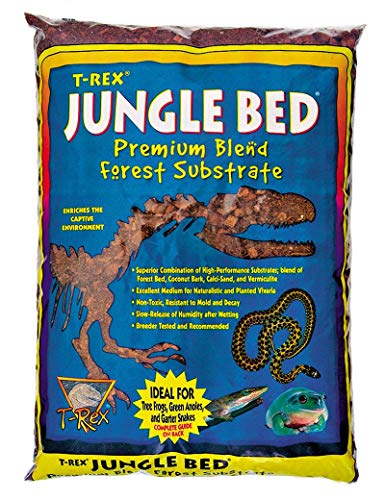 T-Rex Reptile Terrarium Substrate Bedding- Jungle Bed 4qt Bag (4qt) - size: 4qt