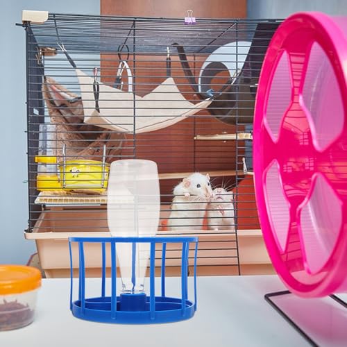 Toddmomy Automatic Reptile Water and Food Dish Bowl, Dark Blue Dual-Function Feeding Tray for Tortoises, Lizards, and Terrarium Pets with Large Capacity Water Reservoir