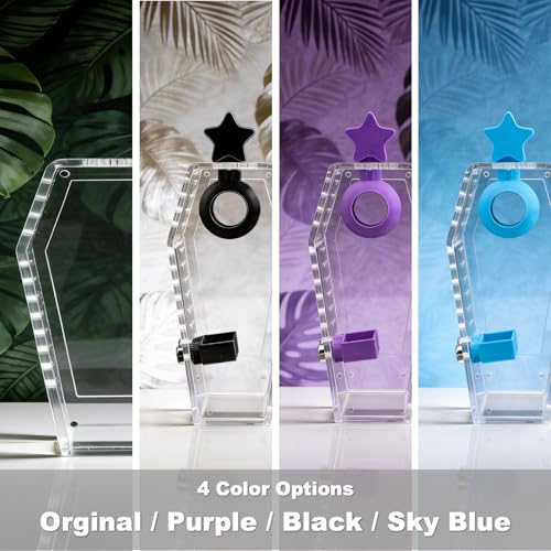 Jumping Spider Enclosure Jumping Spider Enclosure Kit Desktop Habitat Small Reptile Glass Terrarium Insect Accessory Set with Water Container Hiding Area(Black) - color: Black