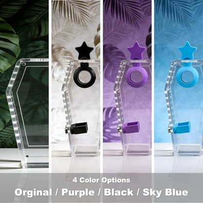 Jumping Spider Enclosure,Jumping Spider Enclosure Desktop Habitat,Terrarium (Enclosure Only) - color: Crystal Clear