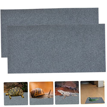 COLLBATH 2pcs Reptile Mat Cushion Substrate Liner Washable Pet Carpet for Terrarium for Lizards Snakes Turtles and More -Absorbent Design
