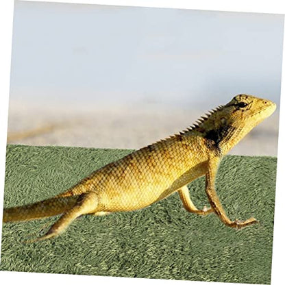 LIOOBO Reptile Moss Carpet for Terrarium Absorbent Faux Lawn Mat for Amphibians and Reptiles Comfortable Resting Place Green for Crawling Pets and Tortoise Habitats