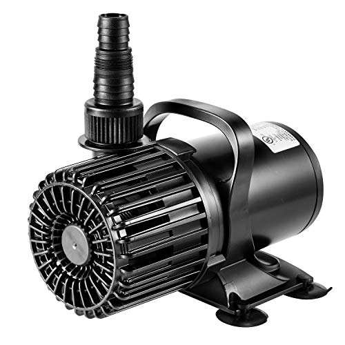 VIVOSUN 5300 GPH Submersible Water Pump, 310W Pond Pump, Ultra Quiet Aquarium Pump with 20FT. Lift Height for Pond Waterfall, Fish Tank, Statuary, or Hydroponics - color: Black Round, size: 13"×9"-5300
