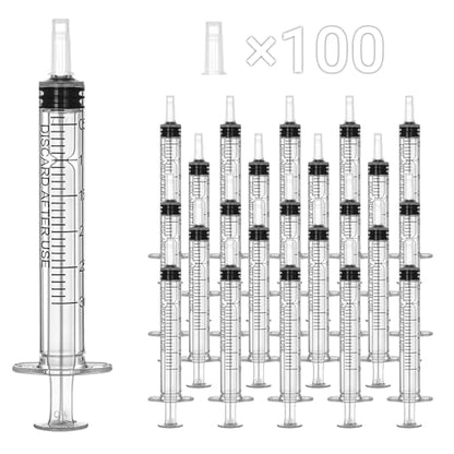 100 Pack 3ml syringe, Bulk 3ml oral syringe, Premium syringe for liquid, for Pet Feeding, Lab Use, Liquid Measuring, Oil & Glue Dispensing, Leak-Proof 3cc Needle-Free Syringe - size: 3ml Syringes-100pcs