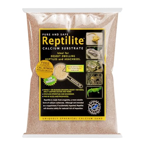 Carib Sea Reptiles Calcium Substrate Sand - 20 lb - Desert Rose - Calcium-Rich Sand for Reptile Terrariums, Ideal for Desert Species & Healthy Habitat - size: 20lb (Pack of 1)