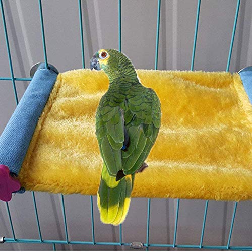 Bird Nest Bed Hammock Toy Hamster Warm Comfortable Hanging House Perch Stand for Parrot Parakeet Cockatiel African Grey Cockatoo Lovebird Conure Finch Chinchilla Rat Gerbil Cage Accessories (L) - size: L