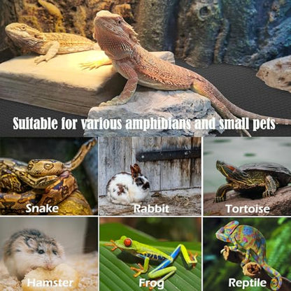 Bearded Dragon Tank Accessories, 18x118 in Large Non-Stick Reptile Carpet Substrate Terrarium Tank Liner Carpet, Waterproof Reptile Bedding Floor Mats for Snakes, Leopards, Geckos, Lizards