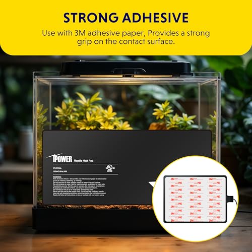 iPower 8" by 18" Reptile Heating Pad, Used in Conjunction with Aquarium Heater, Suitable for Spiders, Snakes, Hermit Crabs, and Turtles - size: 8 X 18 Inch, style: 1 Pack