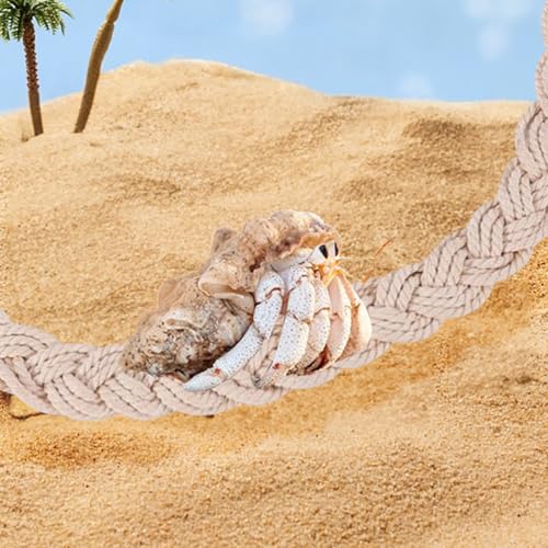 Hermit Crab Climbing Rope, 23.6 Inches, Cotton, Reptile Climbing Accessory, Off White - color: Off White