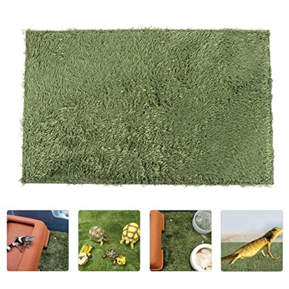 POPETPOP 2pcs Turtle Snake Gecko Terrarium Carpet Reptile Mat for Iguana Chameleon Rabbit Washable Odorless Soft Absorbent Terrarium Liner