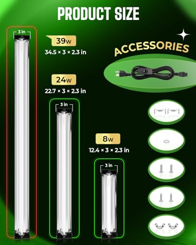 39W UVB Light for Reptiles - size: 39W-34.5IN