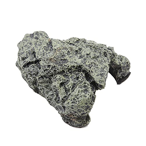 Reptile Rock Hide Cave, 1.6 in Inner Diameter, Small | Simulation Stone Appearance, Aquarium Habitat Decoration, Lizard Turtle Amphibian Enclosure, Tortoise Habitat Accessory - size: 3.5 x 2.8 x 1.6 in