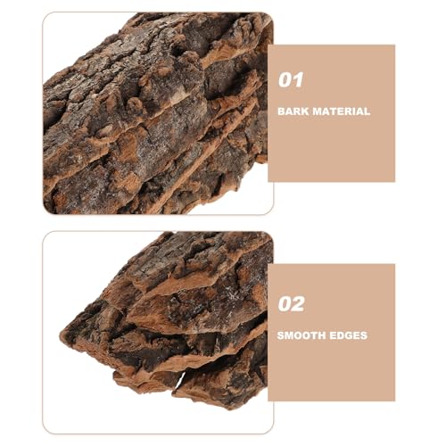 Natural Light Cork Bark 500g Crushed Reptile Climbing Bark for Terrarium Decoration and Hideout Suitable for Bearded Dragons, Snakes, Hermit Crabs, and Turtles