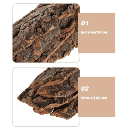 Natural Light Cork Bark 500g Crushed Reptile Climbing Bark for Terrarium Decoration and Hideout Suitable for Bearded Dragons, Snakes, Hermit Crabs, and Turtles