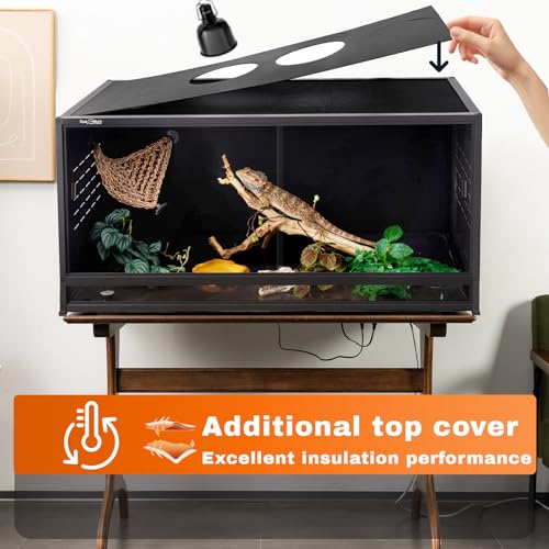 Stackable PVC Reptile Enclosure 44"x20"x20" – Space-Saving 4-Pack Modular Reptile Tank System with Front Opening Doors & Lock, Expandable Terrarium for Bearded Dragon, Ball Python, Gecko - size: Four 44x20x20''-76 Gallon with Kit