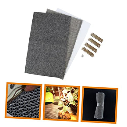 1set Reptile Carpet Terrarium Liner Pad for Bedding Lightweight Material Easy to Clean for Lizard and Tortoise Enclosures Gray - color: Dark Grey