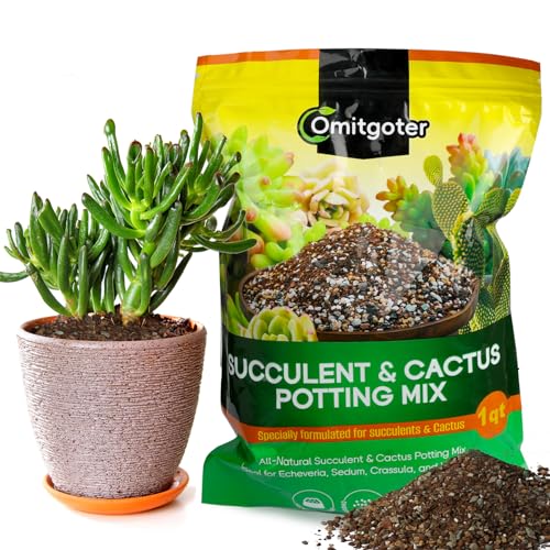Succulent & Cactus Soil Potting Mix 1qt, Natural Organic Potting Mix for Cactus, Succulent, Palm, and Citrus Grown in Containers Indoors and Outdoors - color: Succulent & Cactus Soil, size: 1qt