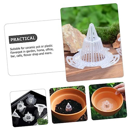UPKOCH 4sets Cone Garden Mesh Pads for Flower Pots Durable Drainage Netting Mats Prevent Soil Leakage for Planters Flowerpot Accessories 24pcs*4