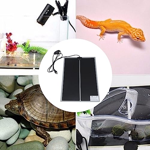 Reptile Heat Pad Under Tank Heater Terrarium Heating Mat for Snakes Lizards Turtles PET Tear Tough Safe (20W) - size: 20W