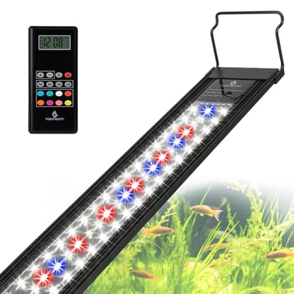 WaterRebirth Wireless Remote Full Spectrum Aquarium LED Light Strip - Ultra-Thin Design with Timer & RGB Modes for Fish Tank Plants(36-42“) - size: 36-42 inches
