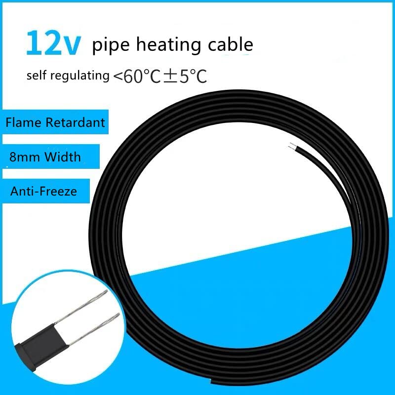 DC 12V~14V Heat Cable Car Truck Use Water Pipe Heater For RV Anti-Freeze Self-regulating Pipe Heat Cable (6.5ft) - style: 6.5ft