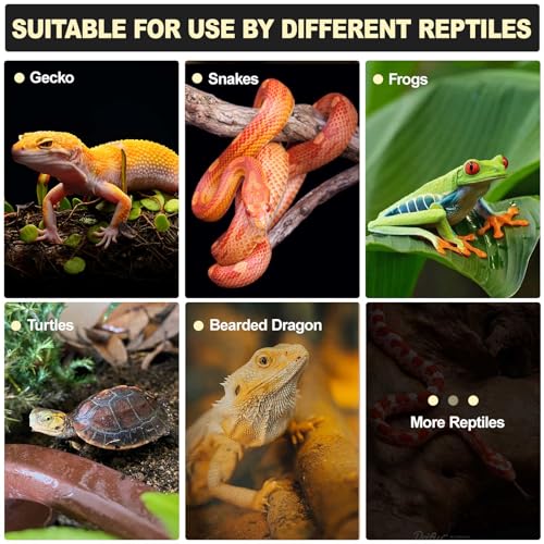 Reptile Humid Underground Cave Viewing Hide,with a Humidification Groove Equipped with a Temperature and Humidity Dish,Lizards,Corn Snake,Leopard Gecko Hideout Reptile Habitat Tank Enrichment.