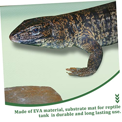 SUPVOX Reptile Carpet Liner for Bearded Dragon and Leopard Eva Substrate Mat for Terrarium Easy to Clean for Reptile Habitats - color: Light Green