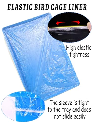 50 Pcs Large Disposable Bird Cage Liners, 34'' X 22'' Plastic Parakeet Cage Liner Bag Birds Cage Tray Liners Universal Film Bird Cage Accessories for Finches Canaries Cockatiels Birdcage - size: 50PCS