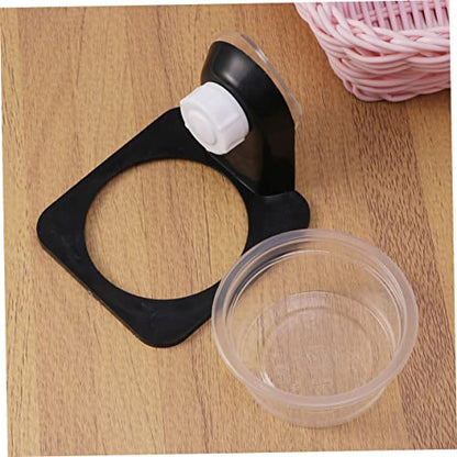 BESPORTBLE 3pcs Reptile Food Tray Water Dish Suction Cup Feeder for Tortoise Lizard Easy Installation - size: Size 4