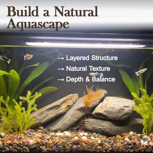 20lb Natural Stone Turtle Rocks for Tank 8-10pcs Basking Platform Stone, Natural Slate Rocks for Reptiles, Aquarium & Aquascape Decor(2-10 Inches) - size: 20lb(8-10pcs)