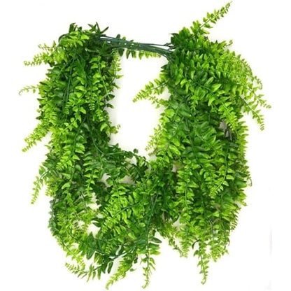 2 Pack Reptile Tank Accessories, Artificial Reptile Plants Hanging Vines Climbing Terrarium Plant with Suction Cup for Bearded Dragons Lizards Snake Hermit Crab Tank Habitat Decorations