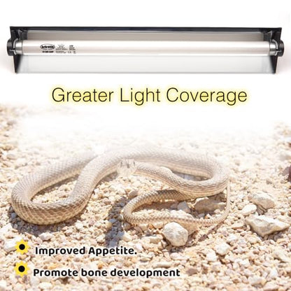 T8 UVB Reptile Light Kit, 15W UVB Light Fixture and 10.0 UVB Lamp Bulb Kit, for Desert-Dwelling Reptiles, Bearded Dragon UVB Light 18 inches - size: 15W UVB10.0 T8 KIT