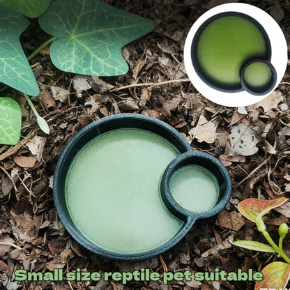 3Pcs Crustacean Care Bowl Dual Purpose Hermit Crab Feeders Water Dishes for Hermit Crab Snail Millipede and Small Reptile Pets