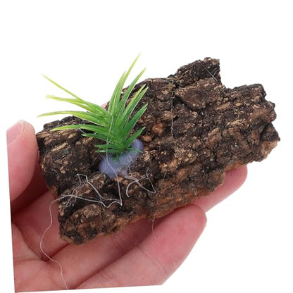 VANZACK 20pcs Natural Cork Bark Reptile Terrarium Background for Climbing and Hiding Tree Bark Decor for Reptile Tank Supplies Realistic Aquarium Habitat Enhancement