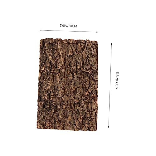 ibasenice 2pcs Cork Reptile Bark Decor Turtle Basking Platform Snake Climbing Bark Reptile Decorations Stain Resistant Terrarium Decor