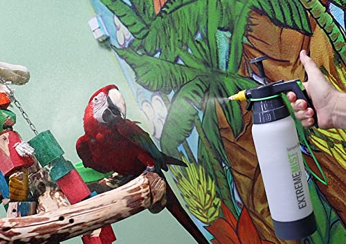 EXTREMEMIST High-Performance Bird Sprayer | Ultrafine Avian Pump Mister | Handheld Pet Bird Bath Mister | Adjustable Nozzle | Bird Cage Cleaner | Perfect for Macaws, Cockatiels, Parrots & More - 32oz - size: 32oz