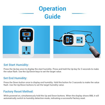 Digital Humidity Controller, 0%~99% RH Humidity Controller Suitable for Fermentation Home Brewing Beer(US)