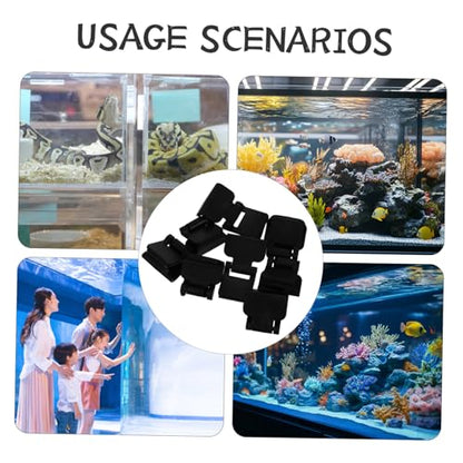 8pcs Escape Clips for Aquarium Terrarium Durable Locking Buckle for Turtle Tanks Fish Tanks Reptile Cages Easy to Use Secure Design for Amphibian Tropical Setups