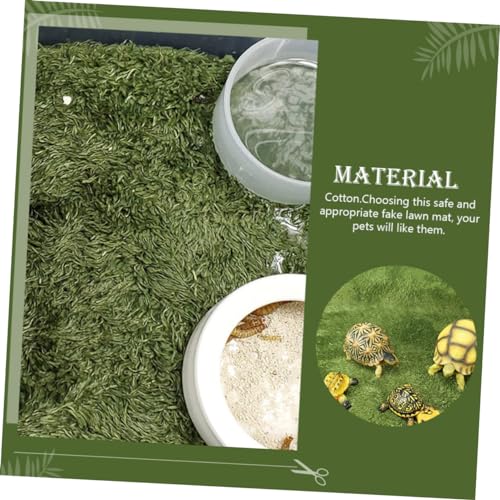 Reptile Moss Carpet Cushion for Horned Frogs Tortoise Habitat Premium Easy to Install Adaptable for Various Terrariums Decorative Fake Lawn Mat
