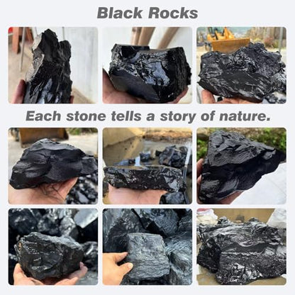 Unocho Aquarium Stone Fish Tank Rocks 5lb Natural Rocks for Aquariums Aquascaping Landscaping Model Tank Decoration Vivariums Paludarium Miniature and Fairy Garden(3"-6"-4pcs) - size: 5LB(4pcs)3-6in.